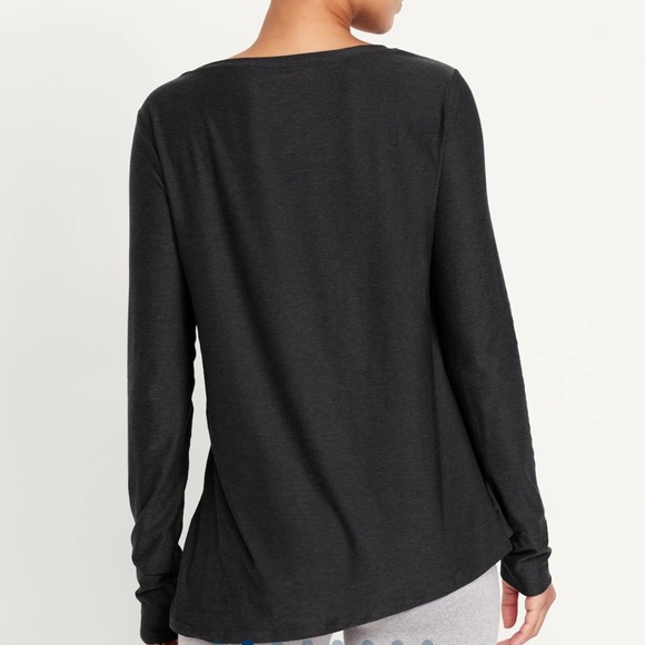 NWT OLD NAVY CloudMotion Side-Tie Tunic COLOR Black Jack SIZE LARGE - Picture 2 of 9